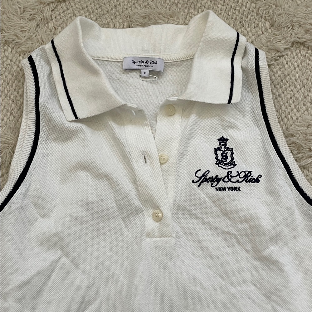 Sporty & Rich Vendome Pique Polo Dress - Picture 4 of 5